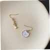 Beavorty 1 Pair Asymmetrical Cat Fish Bone Drop Earrings for