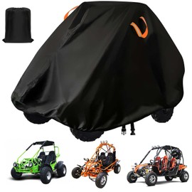 Go Kart Cover for Cloman,Waterproof Outdoor 2 Seater Gokarts Cover,Durable and Anti-UV 420D Polyester Fabric,Go-Kart Accessories,with Buckles, Reflective Handles,Storage Bag-Aibiley