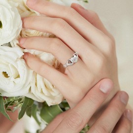 Steel Keepsake Urn Ring for Ashes For Men, Size 7 Women Claddagh Heart Cremation Pinky Rings