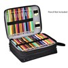 Becho Multifunction Zipper Soft Leather Pencil Case with Multi-Layer Zipper