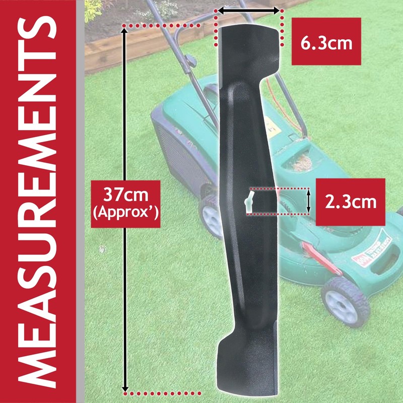 SPARES2GO Metal Blade compatible with Qualcast RM37 MEB1437M M2EB1437M M2EB1537M
