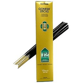 Gonesh Incense Sticks, Classic No. 12 Perfumes of Green Mountains, Set of 5, 20 Sticks each - Total 100 Sticks