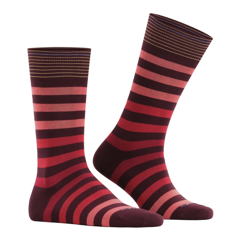 Burlington Blackpool Socks Opaque Cotton (Organic), Red Coral Red 8006