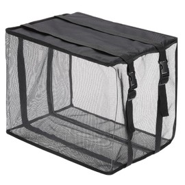 PATIKIL Window Air Conditioner Mesh Cover, 25.5x21x18 inch Outside Window AC Unit Cover Outdoor Window AC Covers Protection for Anti-Leaf, Dustproof, Black