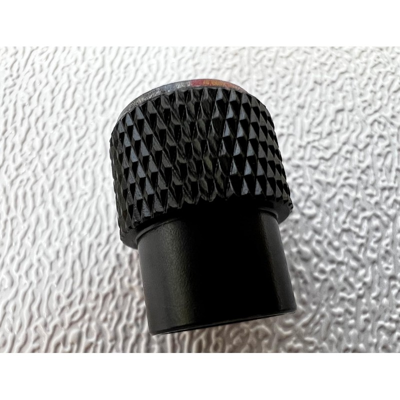 Eurosport Corvette C8 Logo Black Valve Stem Caps - Knurled
