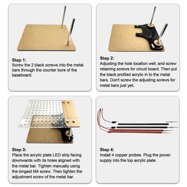 BDM Frame with Probe Pins, LED BDM Frame Test Board Assembly, Multifunctional BDM Frame Set Work for Kess v2, for KTAG for FGTECH Chip Programming Tuning Tool