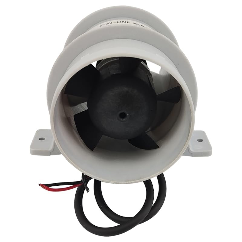 ISURE MARINE 3 inch Inline Blower,12V Silent Blower Marine Bilge