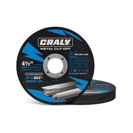 CRALY 4-1/2 Inch Cut-Off Wheels for Cutting Metal & Stainless Steel, Professional Grade Ultra Thin Metal Cutting Disc for Angle Grinder & Die Grinder, 7/8 in Arbor, 10-Pack(30111501-10)