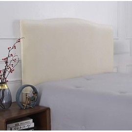 APTBJKUiU Double Headboard Cover, Stretch Double Bed Headboard Cover, 360° Full Border, Compatible with a Variety of Headboards, Beige 180 cm (Applies to Headboards 71-79 inches)