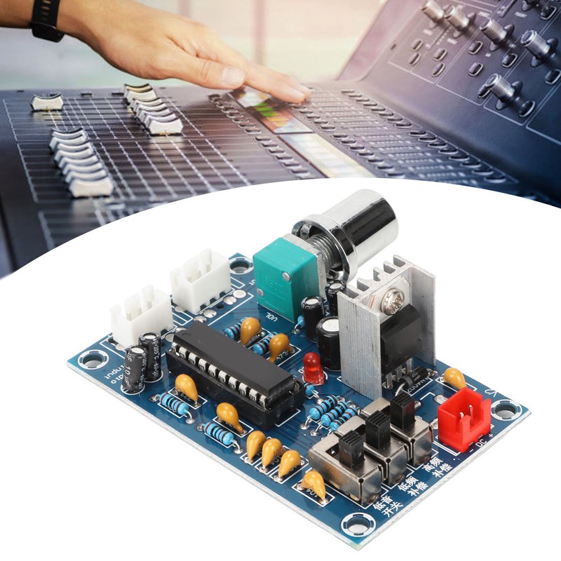 12V Amplifier Board 4 Level Control Digital Stereo Bass Adjustment