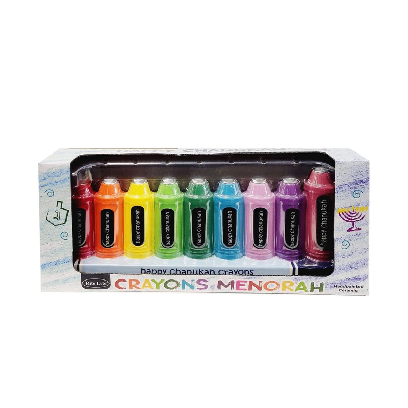 Rite Lite Ceramic Hand Painted Crayon Menorah