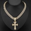 LCWLJL Mens Hip-hop Cuban Chain, Rhinestone Bling Pendant Necklace Diamond