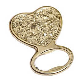 ARFUKA Flaschenöffner Bieröffner Edelstahl Kapselheber Kronkorkenöffner Metall Herzform Bierflascheöffner Geburtstag Weihnachten Hochzeitsgastgeschenke für Frauen und Männer Gold