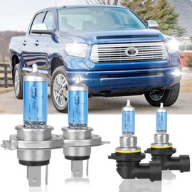 XRDHJI Fit for Toyota Tacoma 2005-2011 High Performance Halogen Headlight Bulbs,9003/H4 High Low Dual Beam + 9006 Foglamp Replacement Bulbs Kit,Pack of 4