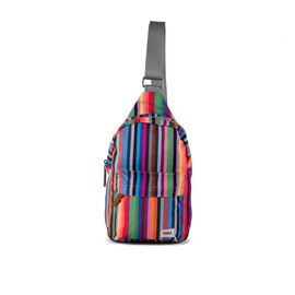 Roka London Willesden B Sustainable Crossbody Multi Stripe (Canvas), S
