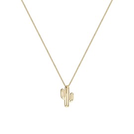 Elli Women's Cactus Pendant Necklace, Facet cut, No Gemstone