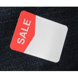 NAHANCO 965 Pressure Sensitive Adhesive Labels, Sale, Red/White (Pack of 500)