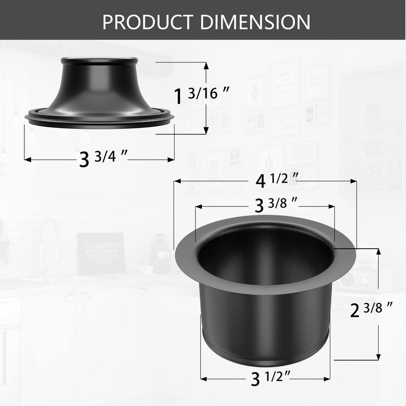 Extended Garbage Disposal Flange Basket Strainer Stopper Stainless Steel Kitchen
