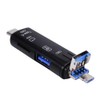 5 in 1 SD Card Reader, Dual Connector USB C