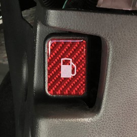 HASEPRO Magical Carbon NEO Fuel Lid Opener Emblem TYPE D Red NFOE-4RED