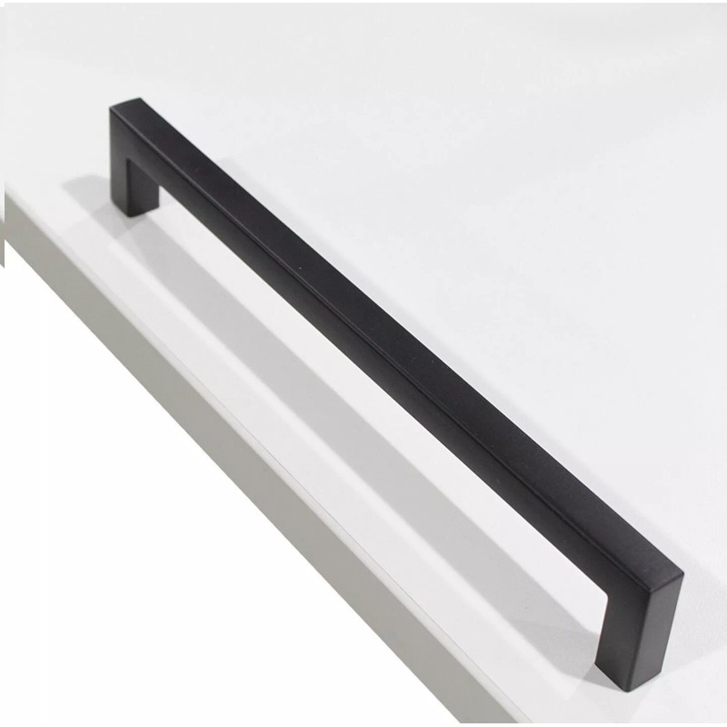 Gobrico 12mm 1/2" Black Kitchen Square Cabinet Handles Drawer Pull