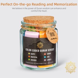 Quran Verse Jar, Affirmation Jar, Spiritual Comfort, Prayer Jar for Women, Islamic Gifts for Women Men Friends Mom Dad, Eid Gifts, Islamic Home Decor, Ramadan Decorations for Home,Gifts for Muslim Men