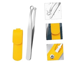 VALICLUD 1 Set Nasal Hair Tweezers Trimmer with Protective Case for Precision Grooming of Nose Ear and Brow Hair Durable and Design