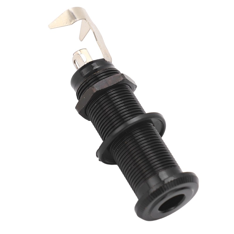 Guitar End Pin Jack Socket Threaded Metal 6.35mm for Bass
