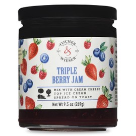 Fischer & Wieser Triple Berry Jam, 9.5 Ounce (Pack of 2)