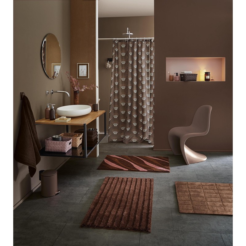Kleine Wolke Shower Curtain, Polyester, Walnut Brown, 180 x 200