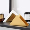 AWYY Zeaying038 Triangular Napkin Holder, Vertical Golden Napkin Holder Gold
