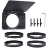 Hersmay Mini Matte Box Lightweight 4x4 4x5.65 Clip-on Lens Matte