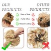 BwelsZJ Large Messy Bun Hair Piece Golden Blonde/Beach Blonde Curly