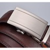 Acewin Men's Leather Belt, Automatic Work Belt, Adjustable, Width 35
