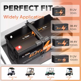 Litime Golf Cart Battery Hold Down Kit Rods for  for EZGO TXT/Medalist 1994-Up