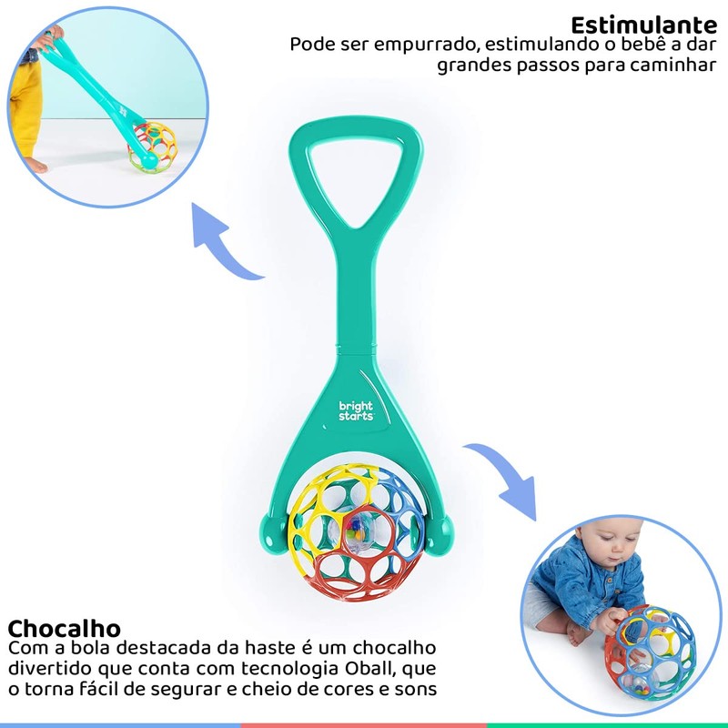 Bright Starts, 2 in 1 Ball Toy with Rattle