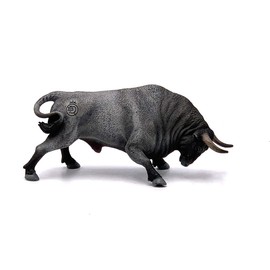 Deqube 90110102 Bravo Cárdeno Bull Figurine, Grey, 16 x 6.5 x 7.7 cm