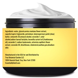 Arnica 5% Cream 4 Fl Oz - Medium Glide - Infused with Frankincense Oil and Shea Butter -Calming, Soothing, Relaxing, Hydrating, and Skin Tone Even - Helps Relax Sore Muscles and Stiffness