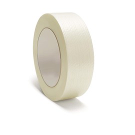 PSBM Filament Reinforced Tape, 2 Inch x 60 Yards, 24 Pack, Clear Fiberglass Strand Strapping Tape [Medium Duty]