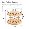 Yopay Lazy Susan Organizer 2 Tier, Bamboo Rotating Spice Rack