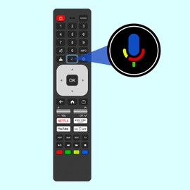 Replacement Voice Remote Control SHWRMC0147N SHW/RMC/0147N, fit for Sharp 4K Ultra HD LED Gccgle TV 70GL4260E 55GL4260E 50GL4260E 43GL4260E 55GL4460E 50GL4460E 43GL4460E 55GL47 60E 50 GL4760E