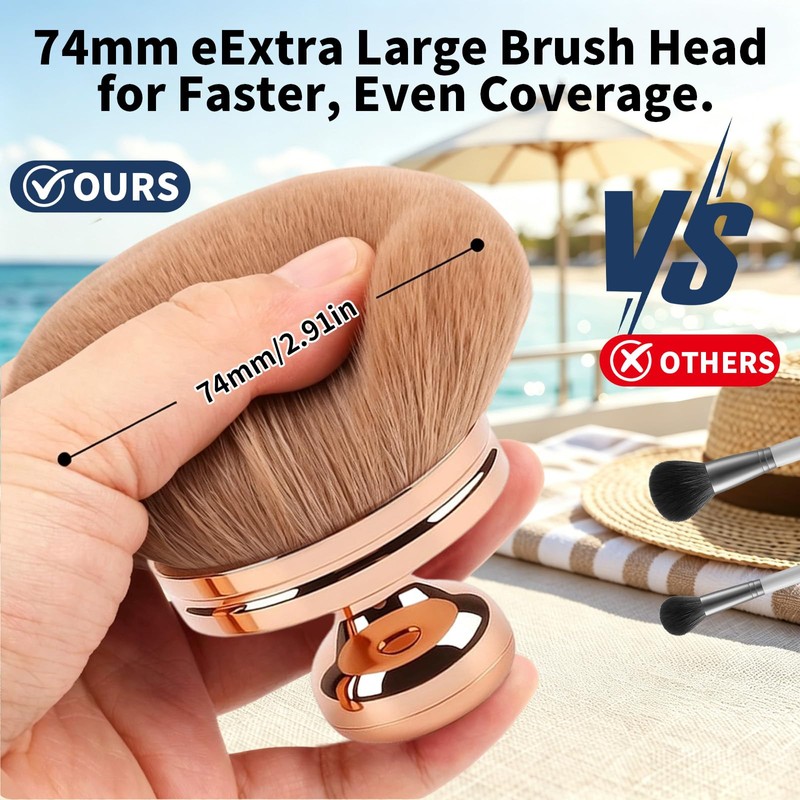 NAFJYR 2 PCS Body Brush Makeup, Extra Large Kabuki Brush