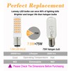 Lamsky 6-Pack Ba15d LED Bulb 7.5W Warm White 3000K 120V,75W