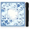 Mocsicka Blue Chinoiserie Mahjong Mat 31.5" x 31.5" with Carry