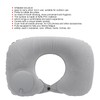 Inflatable Travel Neck Pillow for Airplane Train Car Washable Pillowcase
