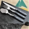 Trampalan Bistro Cutlery Set, Made in France, NERON Noir Black,