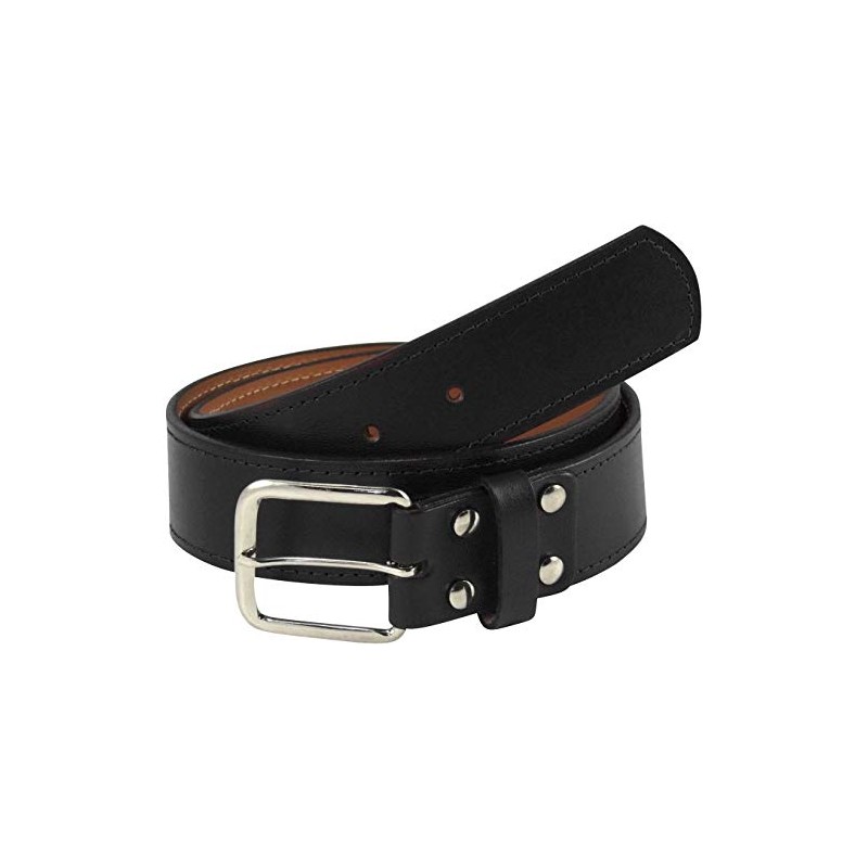 TCK Premium Leather Baseball Softball Belt (Black, 38")