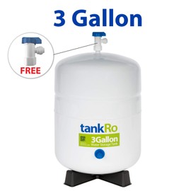 tankRo 3 Gallon RO Expansion Tank – Compact Reverse Osmosis Water Storage Pressure Tank with Free Tank Ball Valve