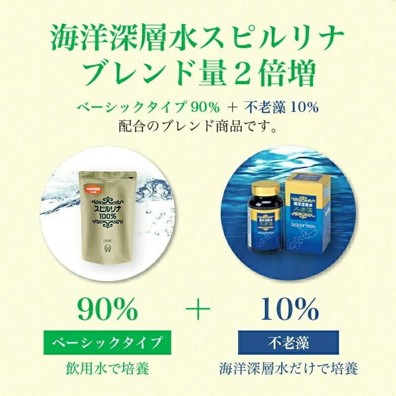 Deep Water Spirlina Blended Amount, 2 Times, 100% Spillina, Approx.