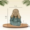 Zen'Light Statue Buddha Vue in Mythical Position - See Nothing